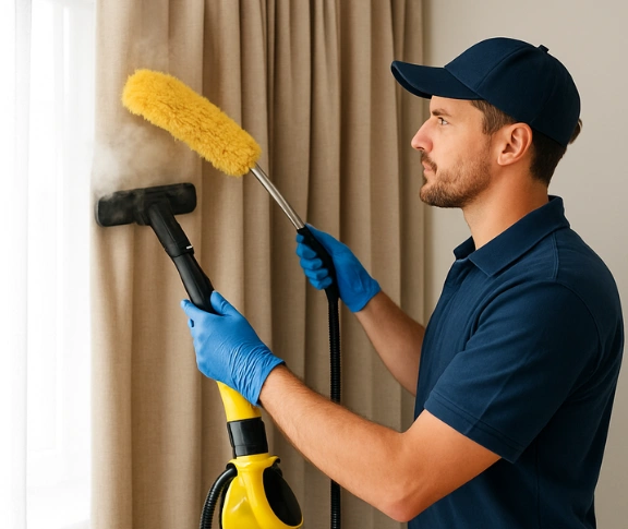 Trusted curtain steam cleaning technician Matty Curtain Cleaning yennora-nsw QLD