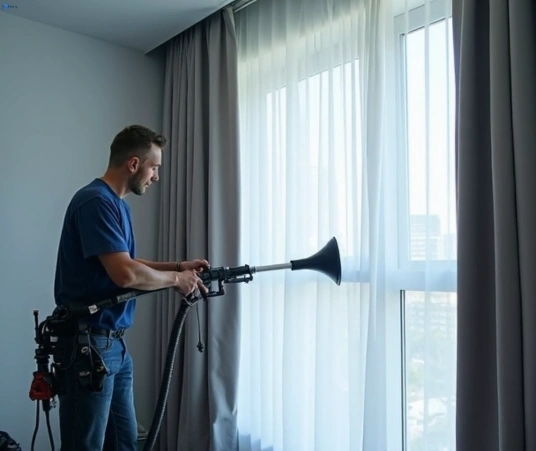 Professional curtain steam cleaning process equipment Matty Curtain Cleaning yennora-nsw