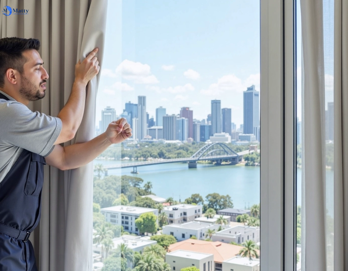 Professional curtain steam cleaning service yennora-nsw QLD by Matty Curtain Cleaning