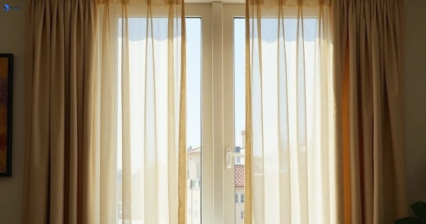 Dusty and dull curtains in yennora-nsw before steam cleaning